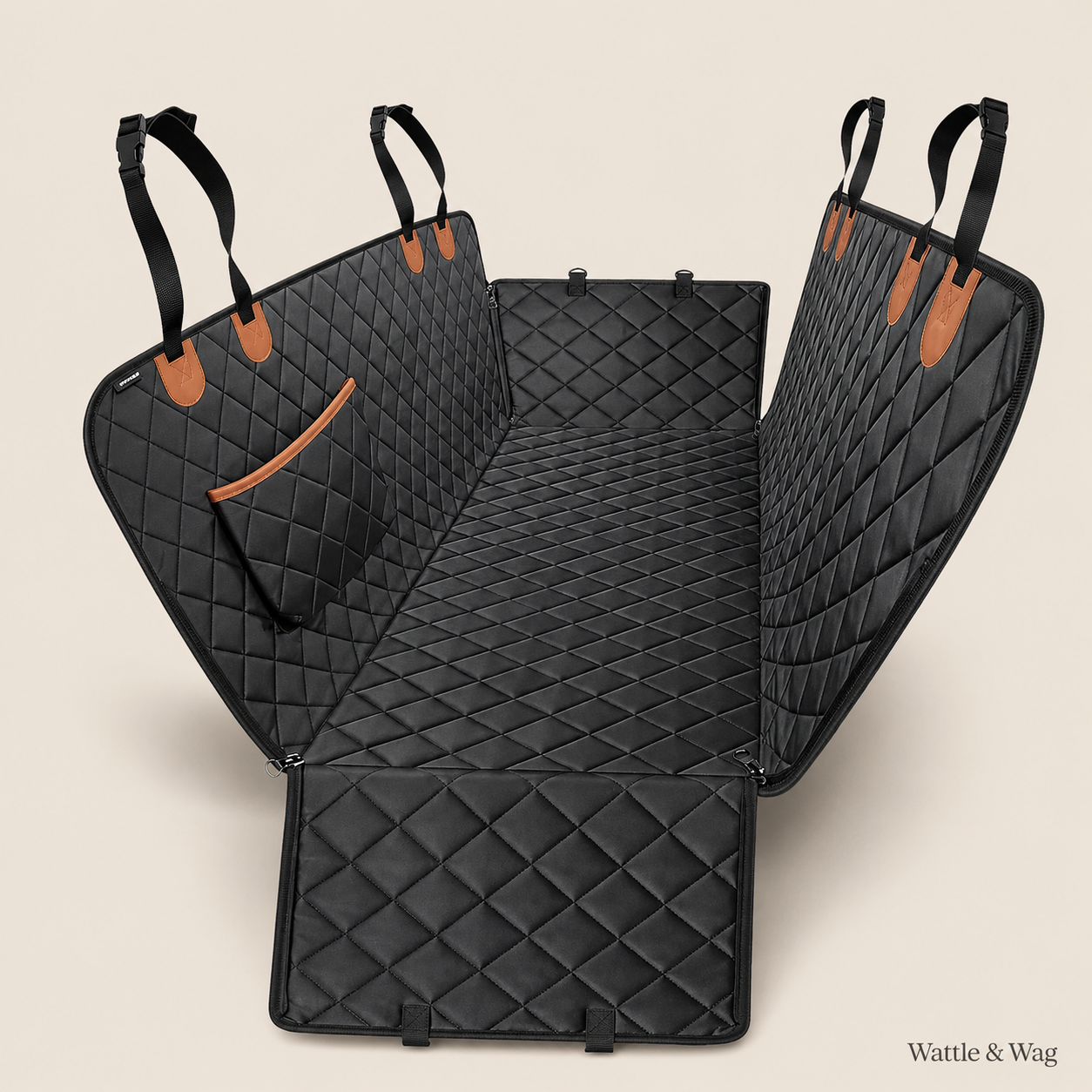 Wattle & Wag- Back Seat Dog Cover